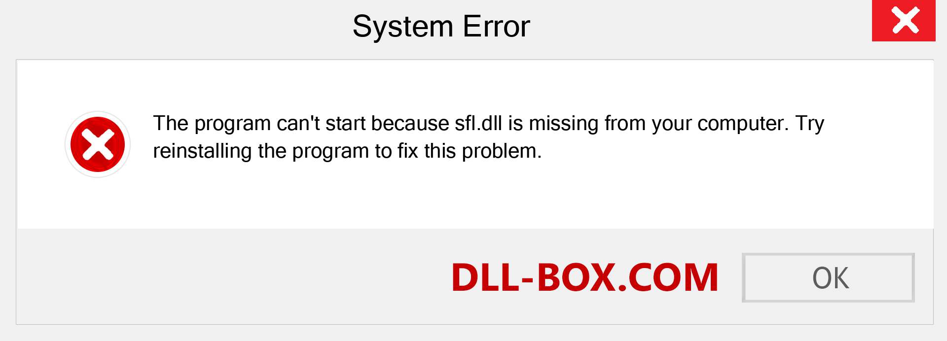  sfl.dll file is missing?. Download for Windows 7, 8, 10 - Fix  sfl dll Missing Error on Windows, photos, images